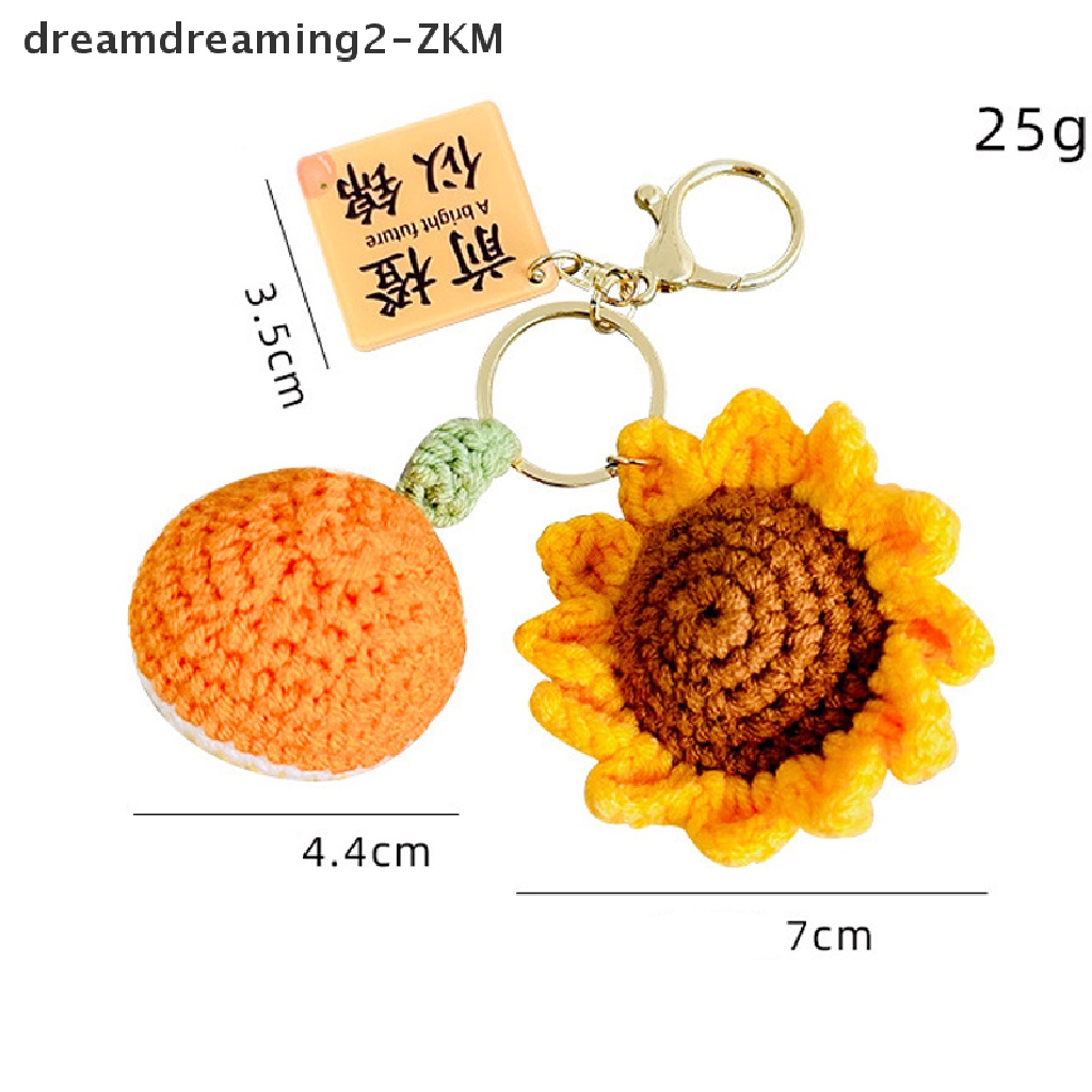 [Dreaming] Móc Khóa Hình Hoa Hướng Dương Móc Lông Xù Sáng Tạo [zkm]