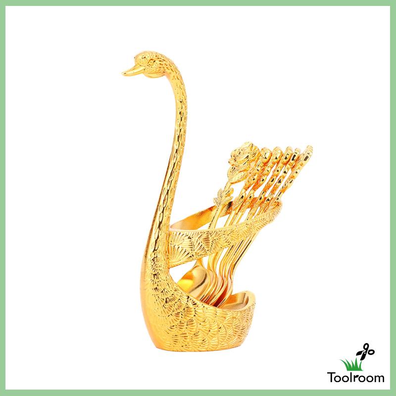 Bộ 6 Muỗng Cà Phê Hình Thiên Nga Cổ Điển