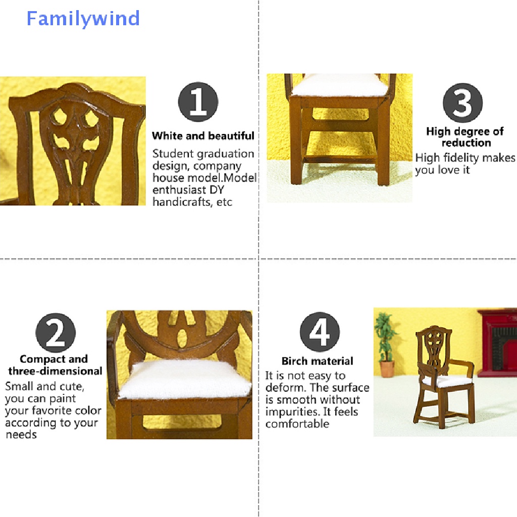 Mô Hình Ghế Ngồi Phong Cách Châu Âu Cổ Điển 1: 12 Trang Trí Nhà Búp Bê