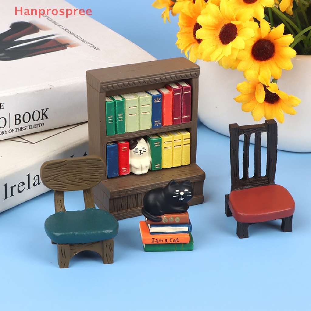 Mô Hình Kệ Sách Hình Mèo Đen Tỉ Lệ 1: 12 Trang Trí Nhà Búp Bê