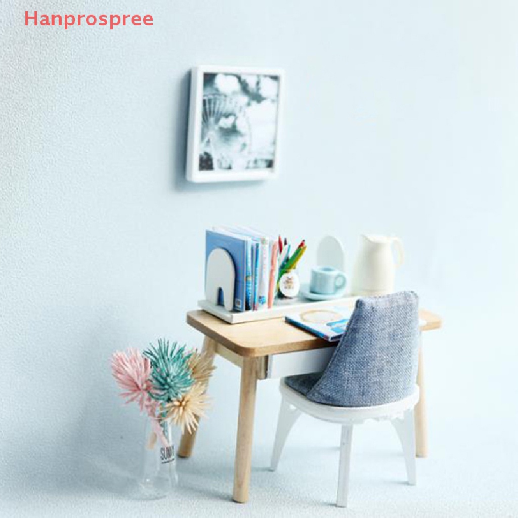 Mô Hình Bàn Máy Tính Phong Cách Bắc Âu Tỷ Lệ 1 / 12 Trang Trí Nhà Búp Bê