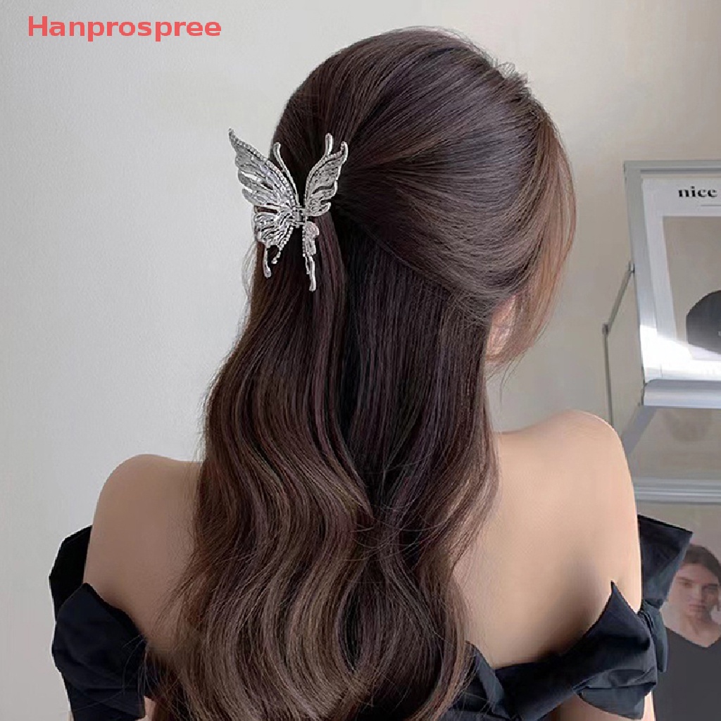 Kẹp Tóc Hình Bướm Bằng Kim Loại Dạng Lỏng Thời Trang Cho Nữ
