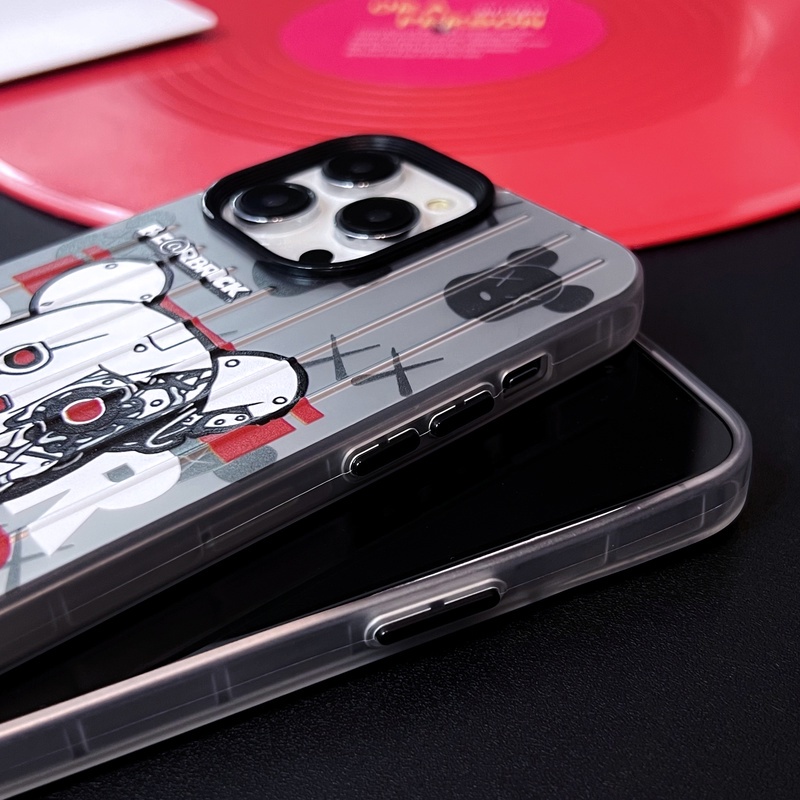 Ốp Điện Thoại TPU Silicon Mềm Trong Suốt In Hình Gấu Hoạt Hình Bảo Vệ Ống Kính Máy Ảnh Cho iphone 14 13 12 11 Pro Max