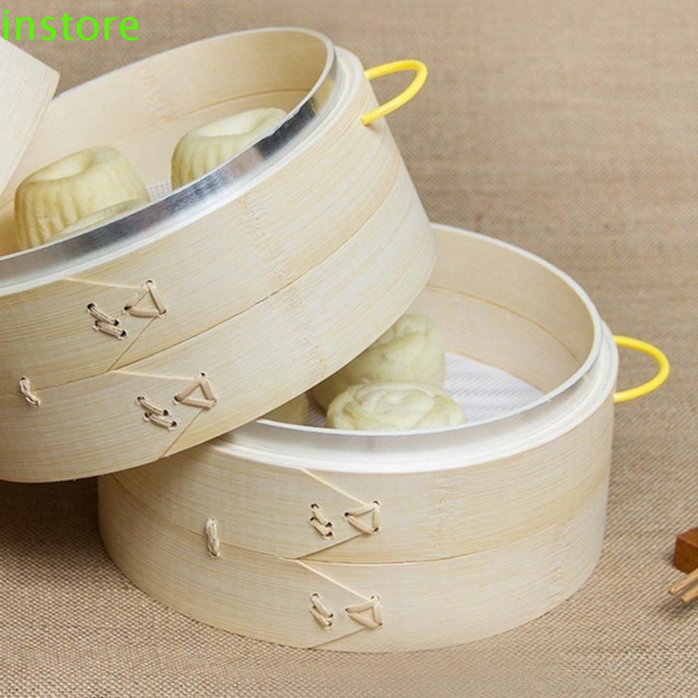 Nồi Hấp Bằng Gỗ Tre Chống Bỏng Kèm Vỏ Bọc Tiện Dụng Cho Nhà Bếp