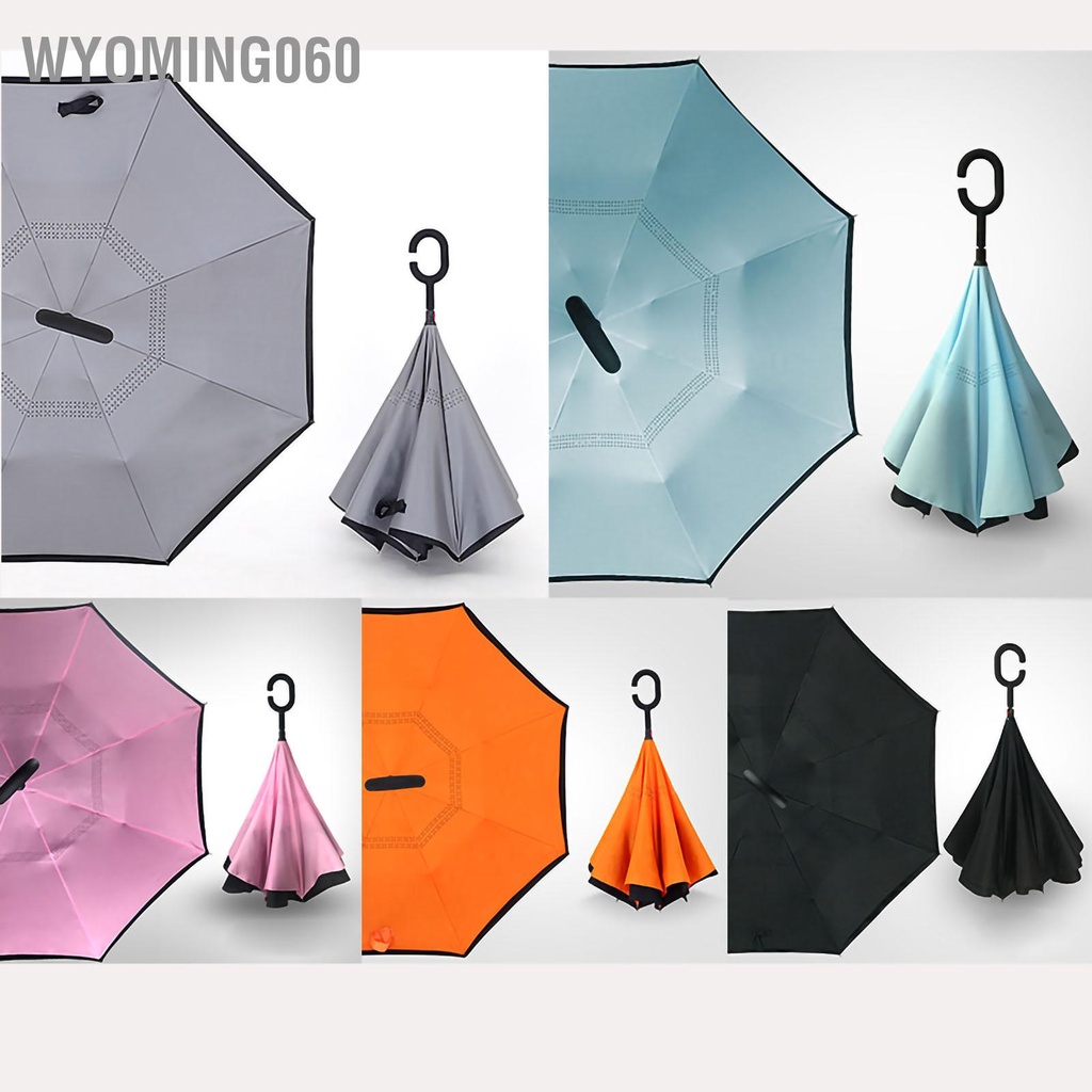 Dù Gấp Hai Lớp Chống Thấm Nước Trọng Lượng Nhẹ Có Tay Cầm Hình Chữ C