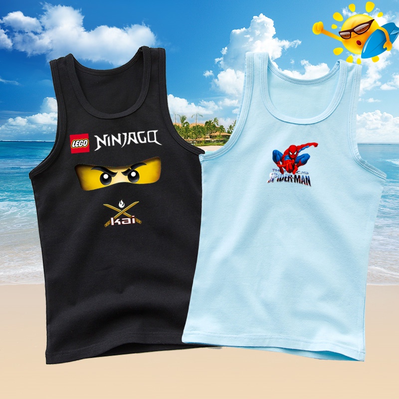 Áo Thun Ba Lỗ In Hình LEGO Ninjago Thời Trang Mùa Hè Dành Cho Bé Trai
