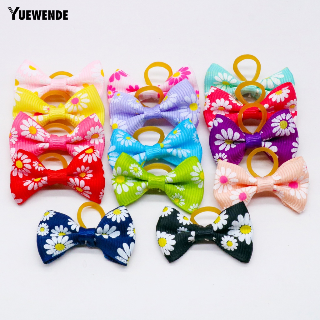 Set 10 Dây Buộc Lông Thú Cưng Co Giãn Màu Sắc Ngẫu Nhiên