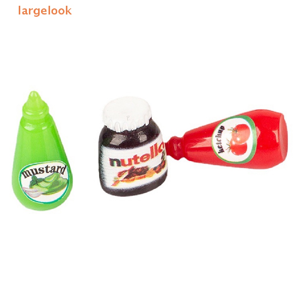 Set 10 Mô Hình Chai Sốt Sô Cô La Tỉ Lệ 1: 12 Mini Trang Trí Nhà Búp Bê