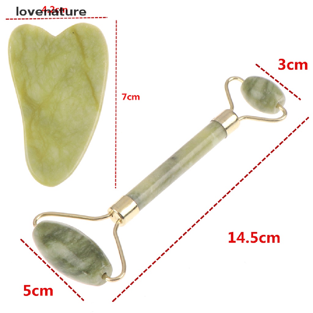 Cây Lăn Mát Xa Mặt  Con Lăn Và Gua Sha Bằng Đá Cho Face