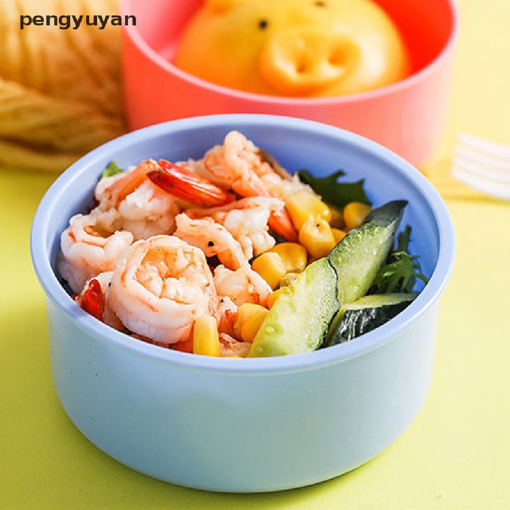 Hộp cơm Hai Tầng Hình Tròn Mini Dung Tích 540ml Phong Cách Nhật Bản