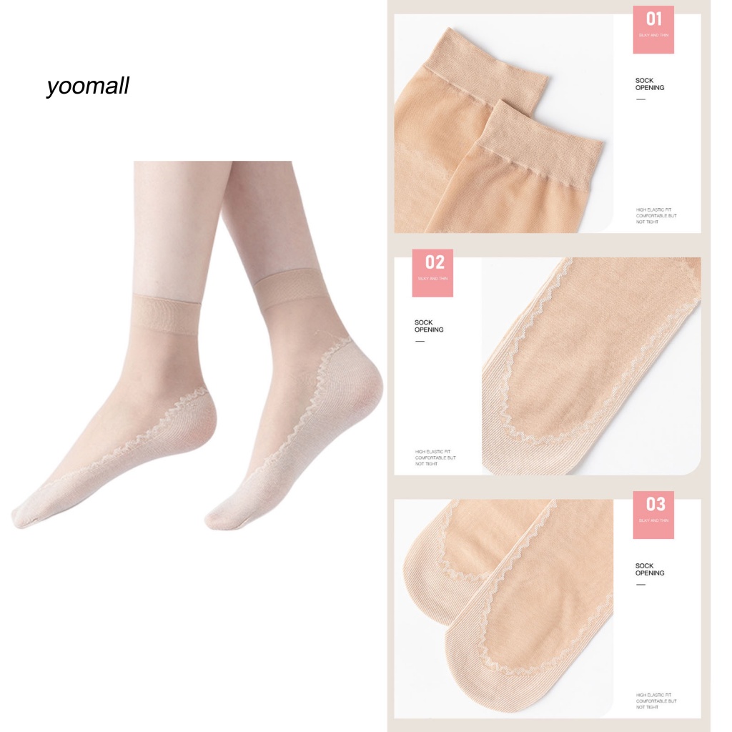 Set 10 Đôi Vớ Mềm Cổ Thấp Khô Nhanh Thời Trang Xuân Hè Cho Nữ