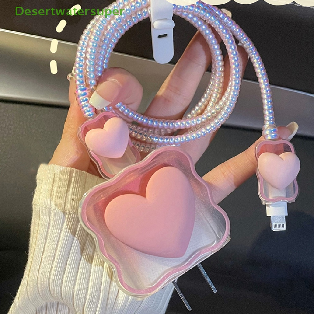 Phụ Kiện Bảo Vệ Dây Cáp Sạc Hình Trái Tim Đáng Yêu