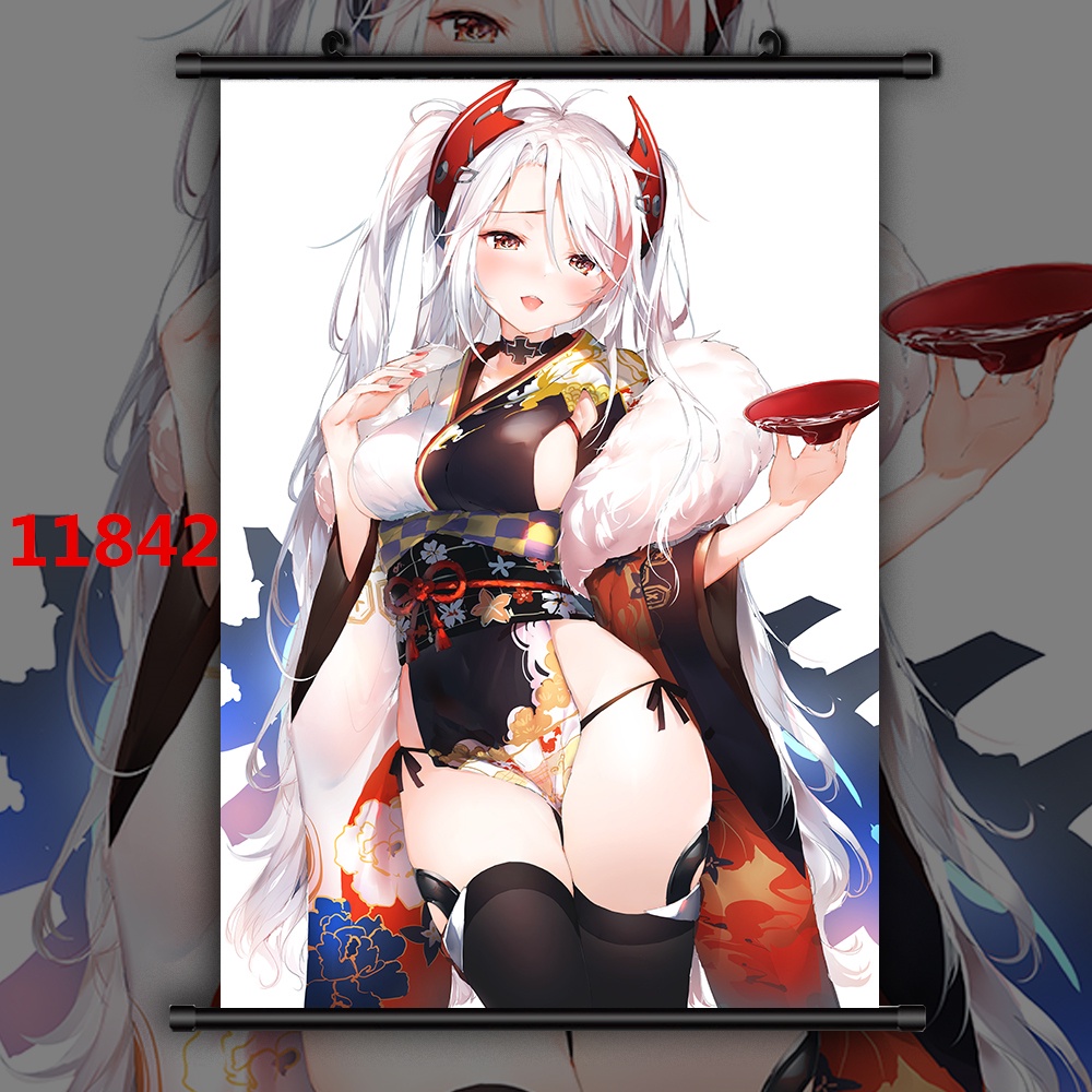 Tranh Sơn Dầu Vẽ Tay DIY Hình Cô Dâu Đám Cưới Anime Azur Lane Prinz Eugen Nhật Bản
