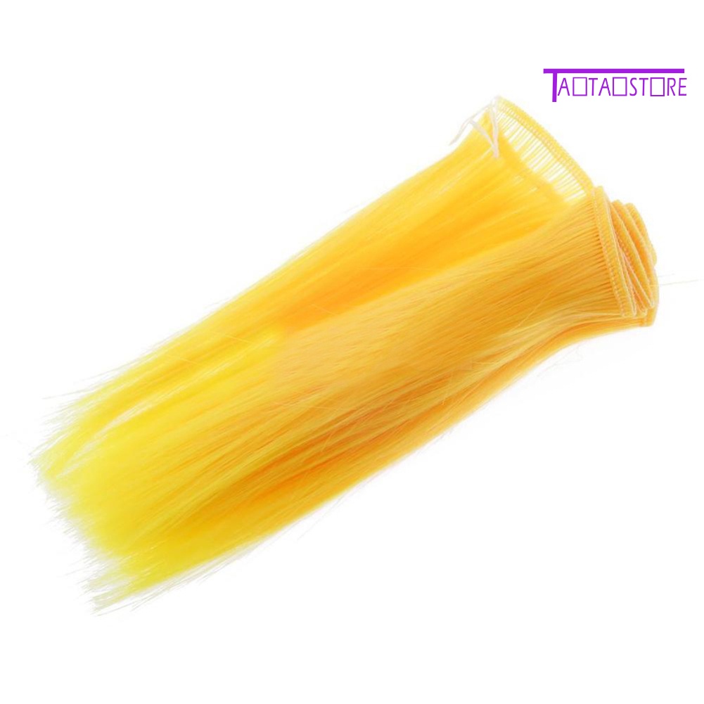 Tóc Giả Thẳng Dài 15cm Bằng Lụa Chịu Nhiệt Độ Cao Cho Búp Bê