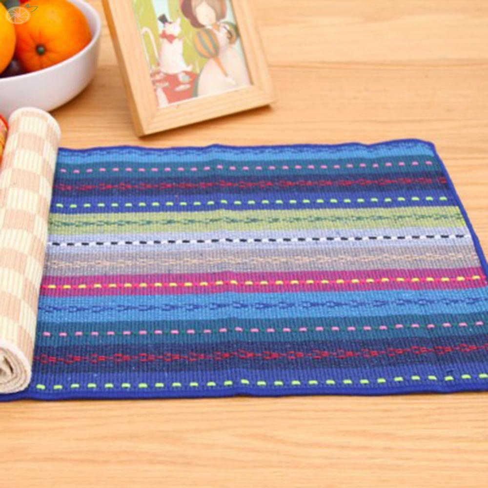 【VARSTR】Cotton Placemat Kids Placemats Colourful Comfortable For Home Placemats