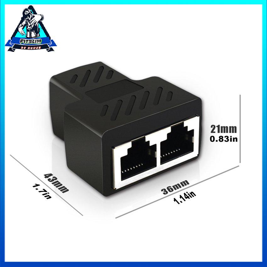 1 Đến 2 Cách Rj45 Ethernet LAN Bộ Chia Mạng Đôi Cổng Chuyển Đổi Khớp Nối Kết Mở Rộng Cắm [U/24]