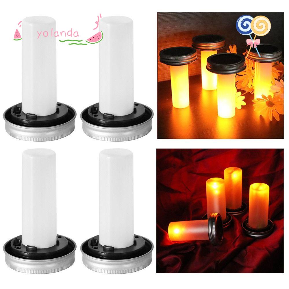 Nắp Lọ Năng Lượng Mặt Trời Chống Thấm Nước Có Hiệu Ứng Lửa Ấm Áp
