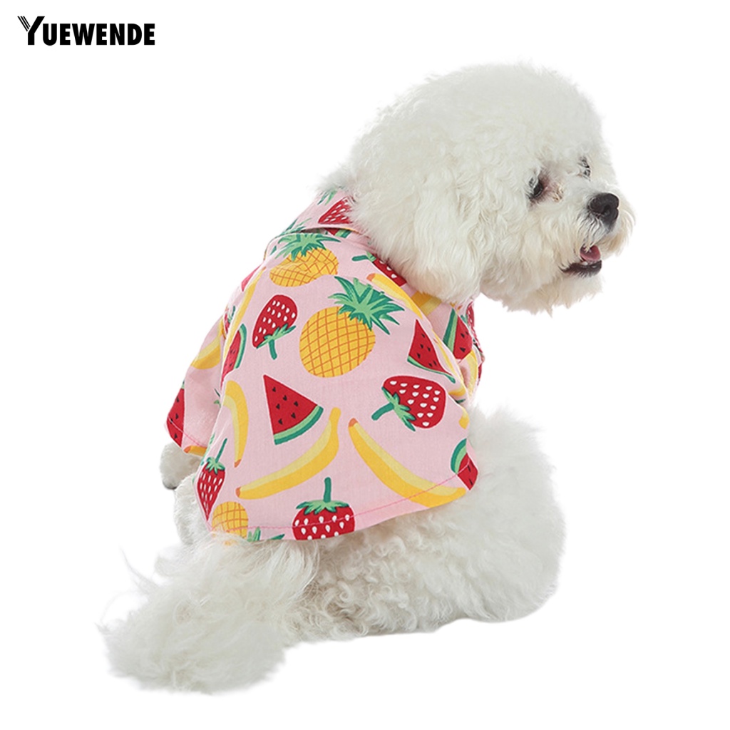 Yue.z Áo Thun Họa Tiết Dâu Tây Màu Sắc Tươi Sáng Tinh Tế Cho Thú Cưng