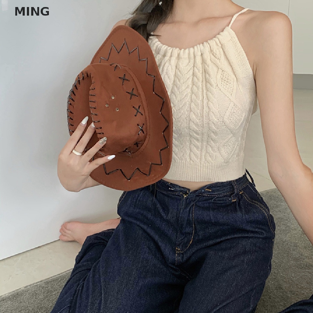 Áo Croptop Dệt Kim Không Tay Hở Lưng Phối Ren Gợi Cảm