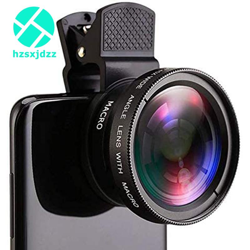 Thấu Kính Mắt Cá 0.45X Kèm Kẹp Ống Kính HD Cho Điện Thoại