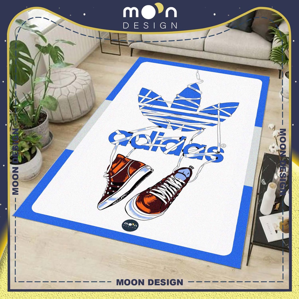 Thảm Trang Trí Moon Design Adidas Biểu Tượng x Giày Decor Trải Sàn Phòng Ngủ Phòng Khách Văn Phòng