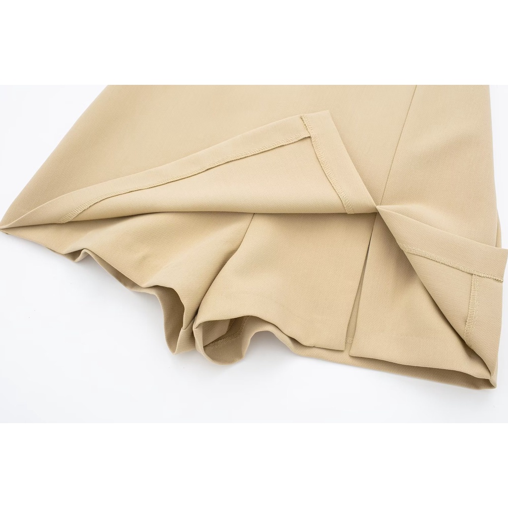 Chân Váy Ngắn Lưng Cao Xẻ Tà Màu Trơn Phong Cách Âu Mỹ Thời Trang Zara 24 Cho Nữ 1608 / 036