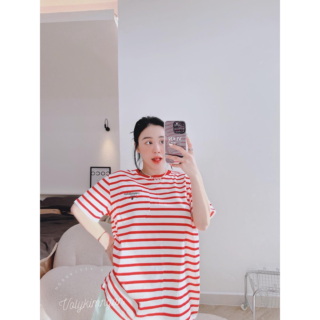 Áo pu.ll pra.da sọc túi