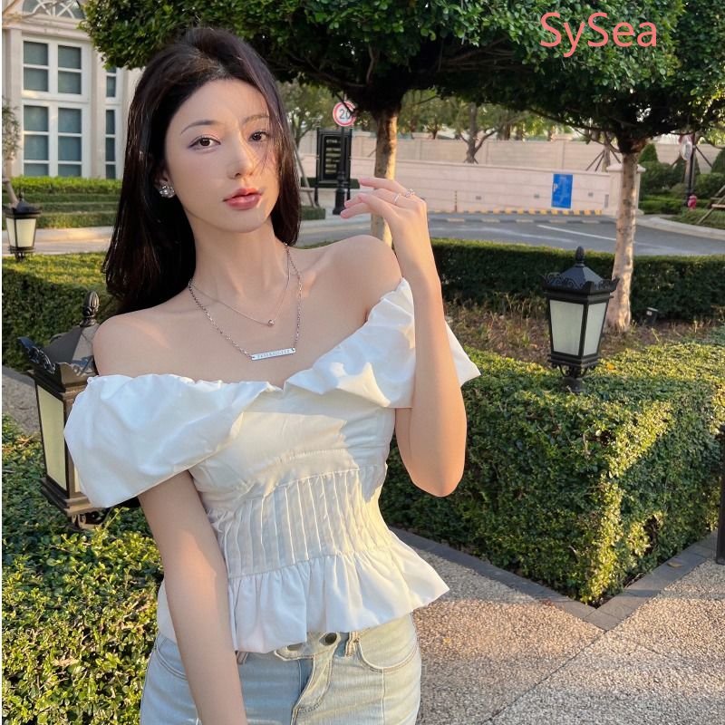 Áo Kiểu Trễ Vai Phong Cách Pháp Thời Trang Hè Trẻ Trung Cho Nữ
