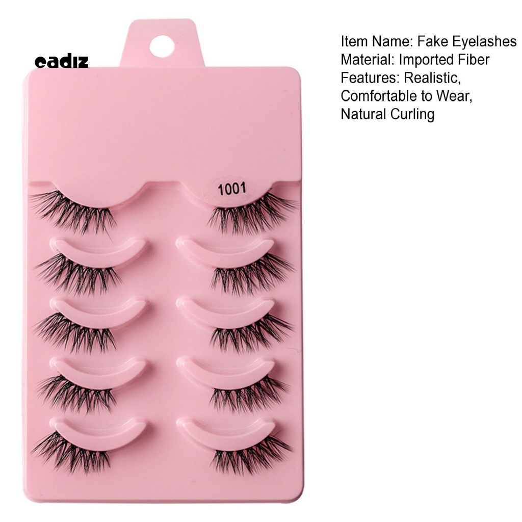 Hộp 5 Cặp Lông Mi Giả Trang Điểm Làm Đẹp