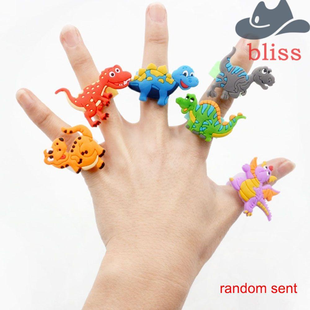 Vòng Nhẫn Cao Su PVC Mềm Linh Hoạt Họa Tiết Khủng Long Thời Trang