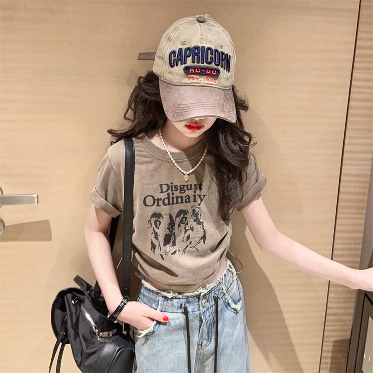 Set Áo Thun Ngắn Tay + Quần Jeans Dài Thời Trang Cho Bé Gái