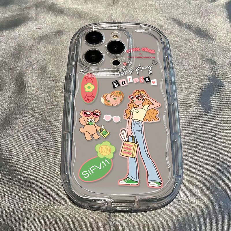 ✅Ốp Điện Thoại Mềm Trong Suốt Chống Sốc Hình Cô Gái Cho Iphone 12 Xr 14Xs 13 / 711 8P Pro Max / M7UJ