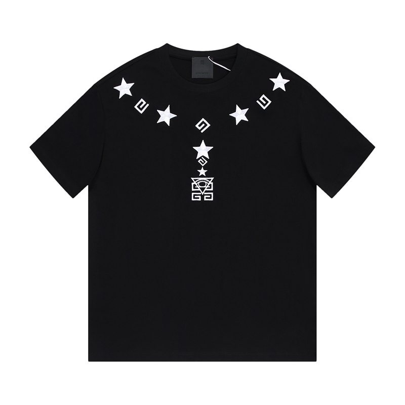 Áo Thun Tay Ngắn Dáng Rộng Thoải Mái Thêu Ngôi Sao Năm Cánh Sáng Tạo Thời Trang Chất Lượng Cao