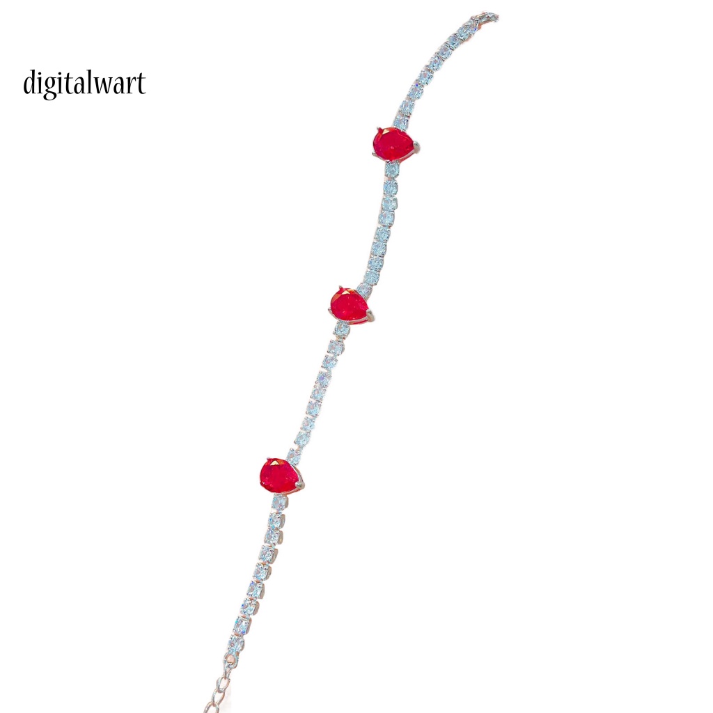 Kỹ Thuật Số| Vòng Tay Cô Dâu Đính Đá Zircon Hình Giọt Nước Có Thể Điều Chỉnh Kích Thước