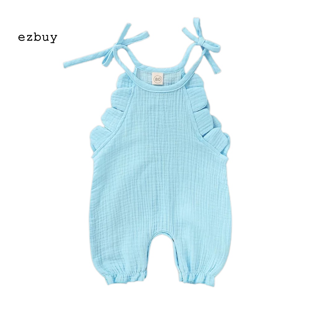 Bộ Áo Liền Quần Màu Trơn Không Tay Tùy Chỉnh Thời Trang Cho Bé Trai Và Gái