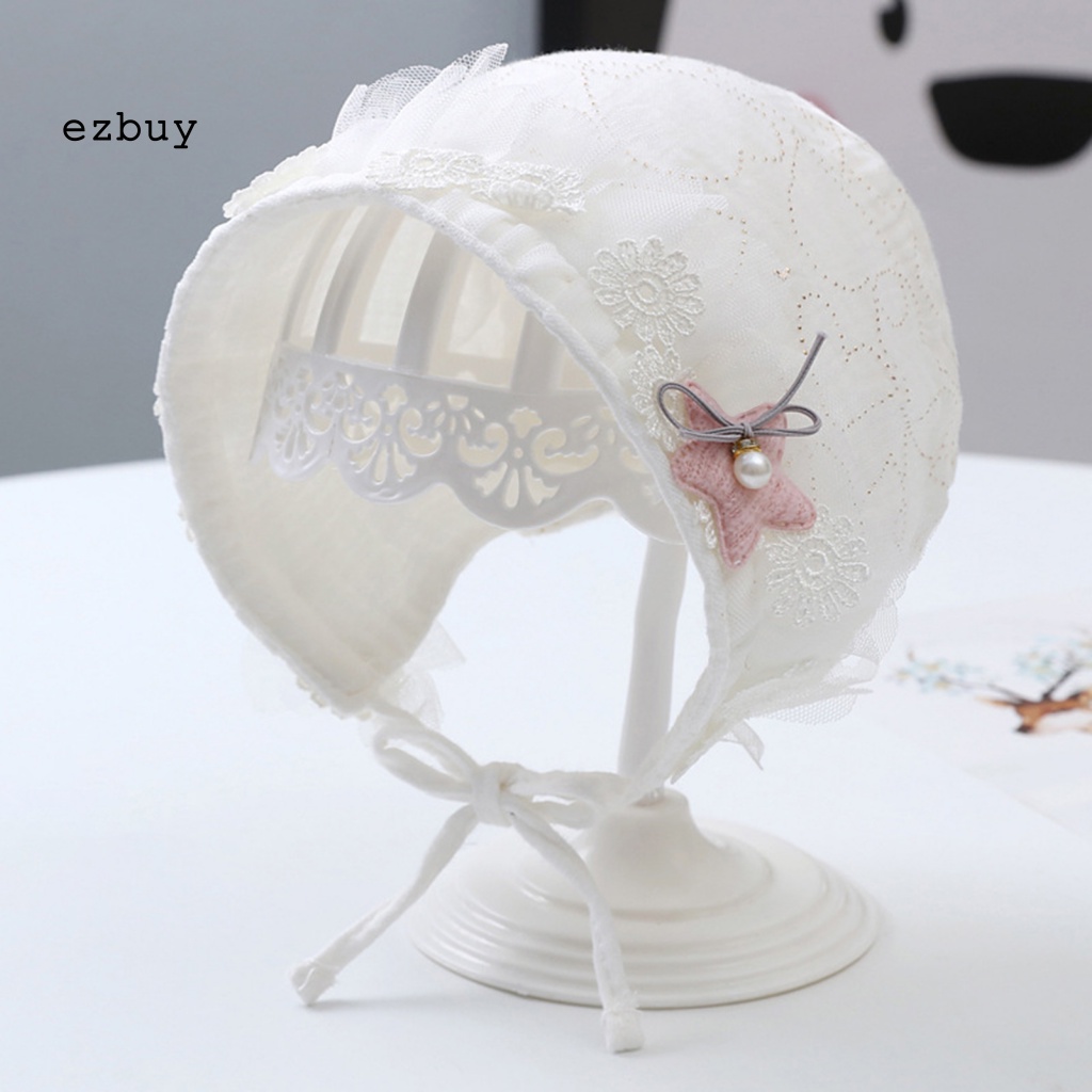 Mũ Beanie Mỏng Thấm Hút Mồ Hôi Trang Trí Ngôi Sao Năm Cánh Cho Bé Sơ Sinh