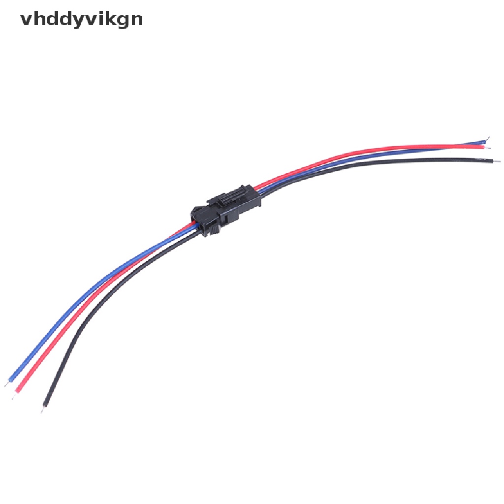 Set 5 Cặp Đầu Nối Dây Đèn LED 20cm SM 2Pin 3Pin 4Pin