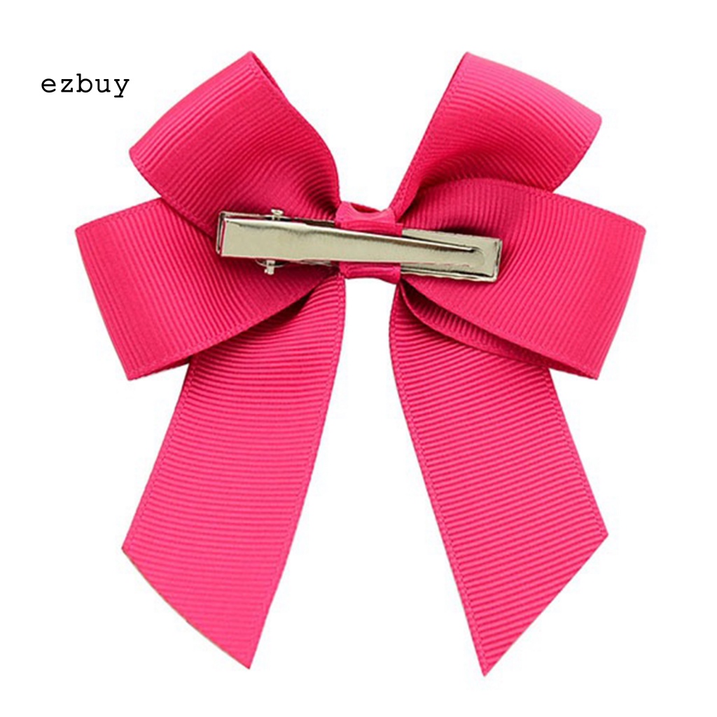 Kẹp Tóc Hình Nơ Lớn Màu Trơn Dễ Thương Dành Cho Bé Gái