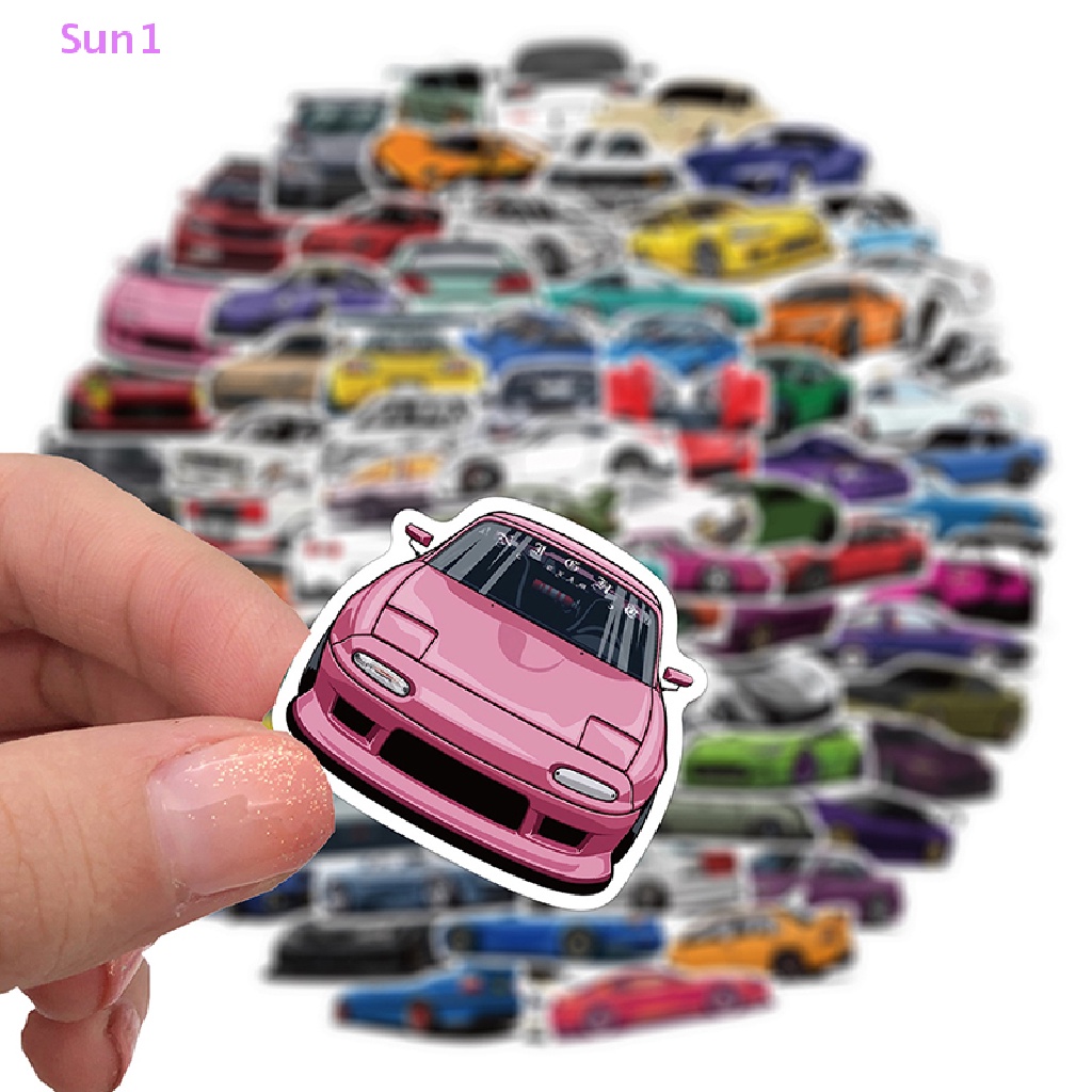 Bộ 100 Sticker Graffiti Sun1 > > 100 Miếng Dán Trang Trí Xe Đua / Va Li Phong Cách Retro