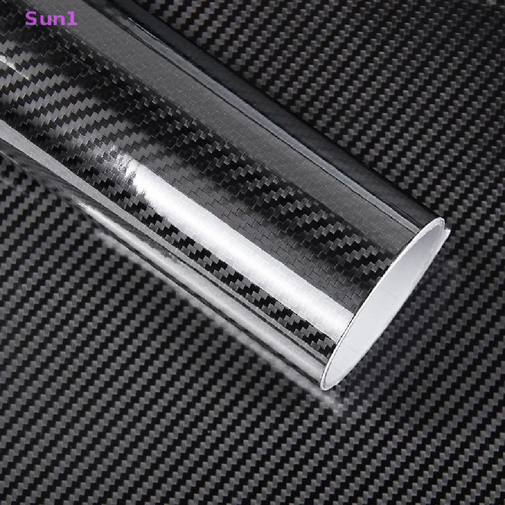 Phim Dán 5D 20 * 152cm Màu Đen Bằng Sợi Carbon Trang Trí Xe Hơi