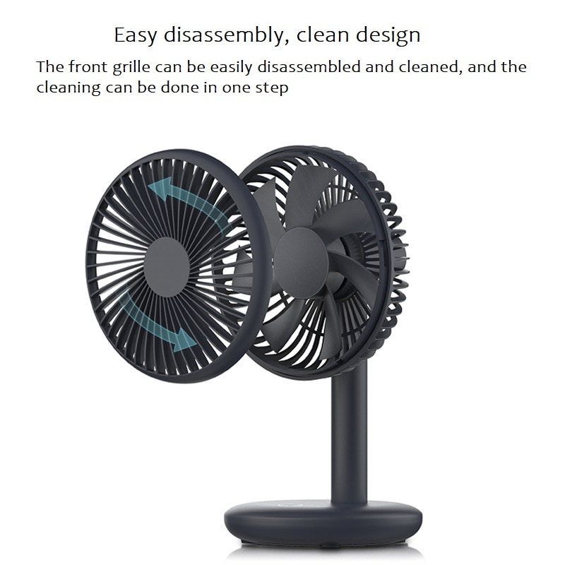 YouPin Quạt tích điện để bàn Quạt mini để bàn động cơ không tiếng ồn