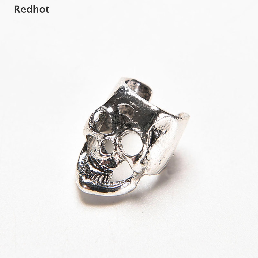 1 / 2 / 4 Khuyên Vành Tai Hình Đầu Lâu Phong Cách Gothic Punk Thời Trang