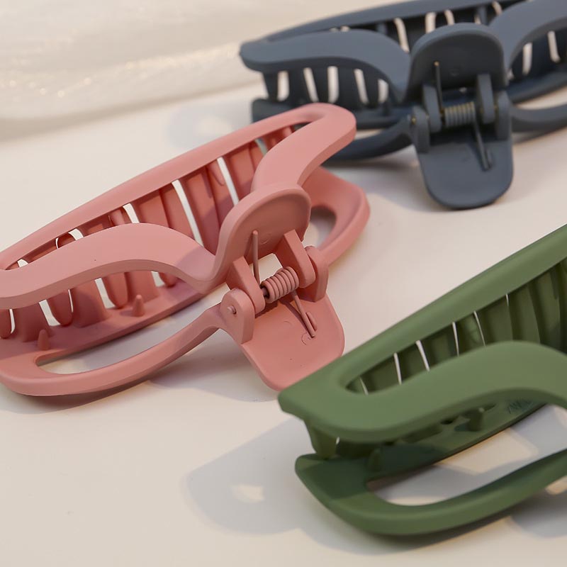 Kẹp Tóc Đuôi Ngựa Màu Trơn Thiết Kế Đục Lỗ Thời Trang Cho Nữ Giá Đỡ