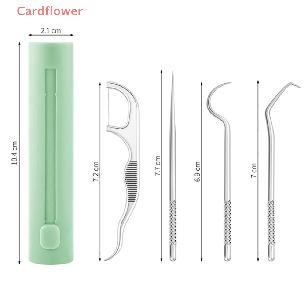 Bộ Dụng Cụ Tăm Xỉa Răng Bằng Thép Không Gỉ Tiện Dụng Mới