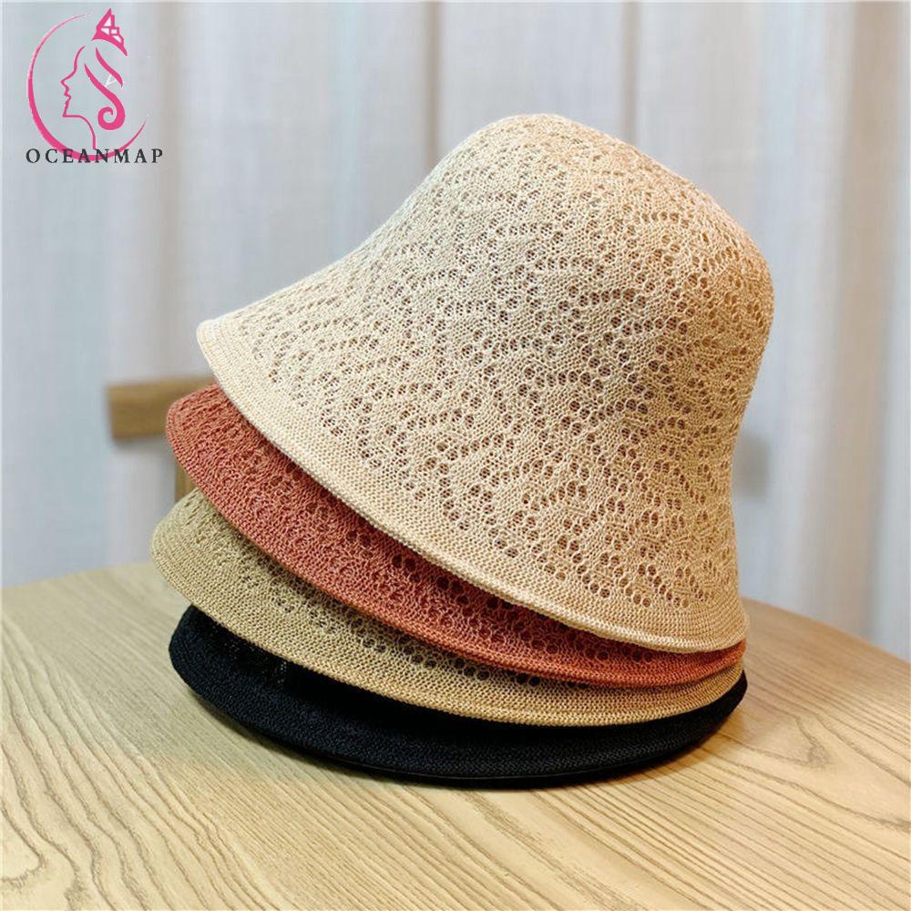 Nón Tai Bèo Vải Lanh Dệt Kim Gấp Gọn Nhiều Màu Sắc Phong Cách Hàn Quốc Dành Cho Nữ