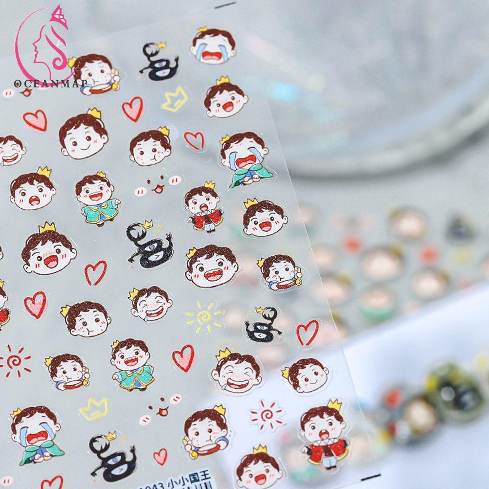 [Hàng mới về] Miếng dán trang trí móng tay hình động vật hoạt hình thời trang diy