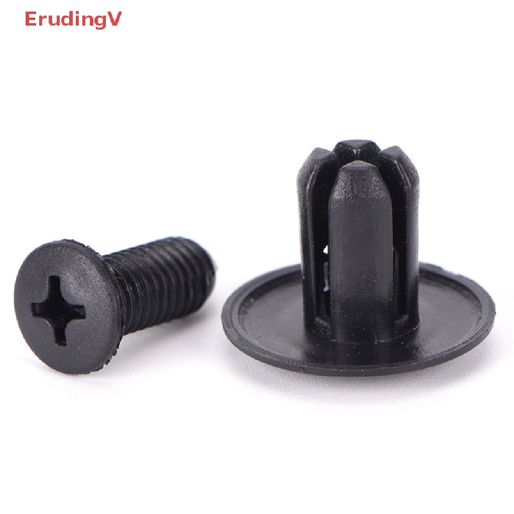 FENDER Set 50 Đinh Tán Nhựa Màu Đen 8mm Chuyên Dụng Cho Cản Trước Xe Hơi