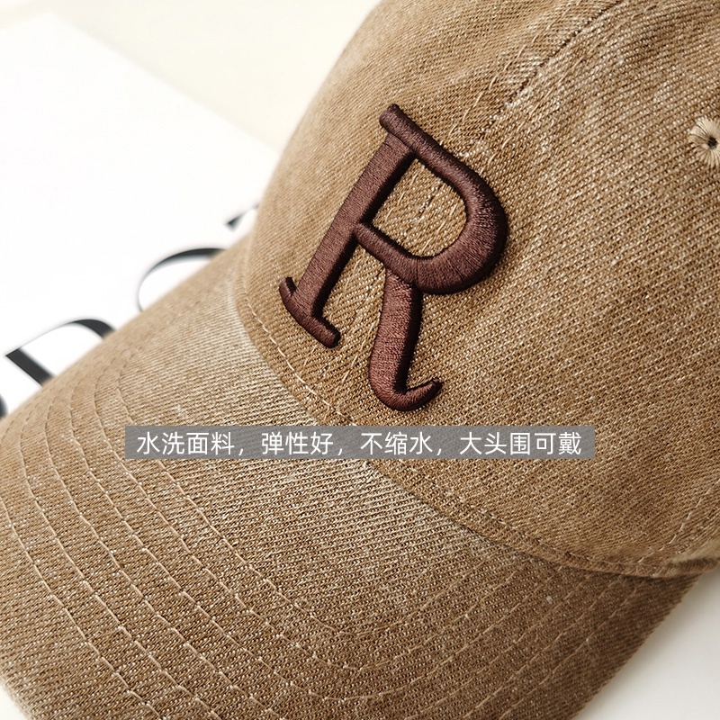 Mũ Lưỡi Trai Denim Mềm Chống Nắng In Chữ Phong Cách Đường Phố Mỹ Cá Tính