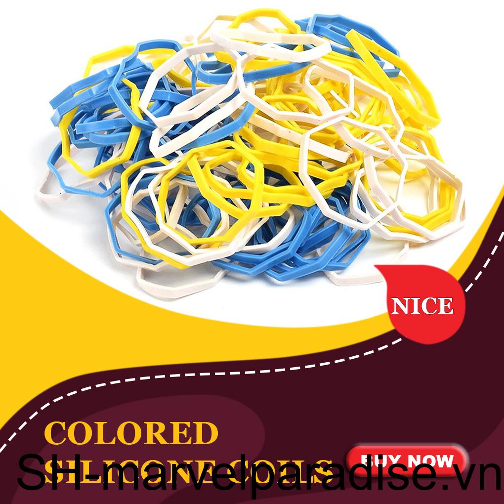 Set 100 Dây Cao Su Linh Hoạt Màu Sắc Ngẫu Nhiên Chuyên Dụng Cho Họa Sĩ