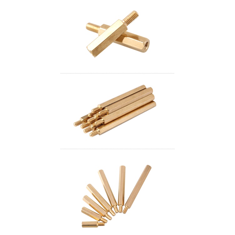 Urlwall Bộ 10 Ốc Vít Đầu Lục Giác Bằng Đồng Thau Mạ Kẽm M2 / M2.5 / M3 / M4 Chuyên Dụng